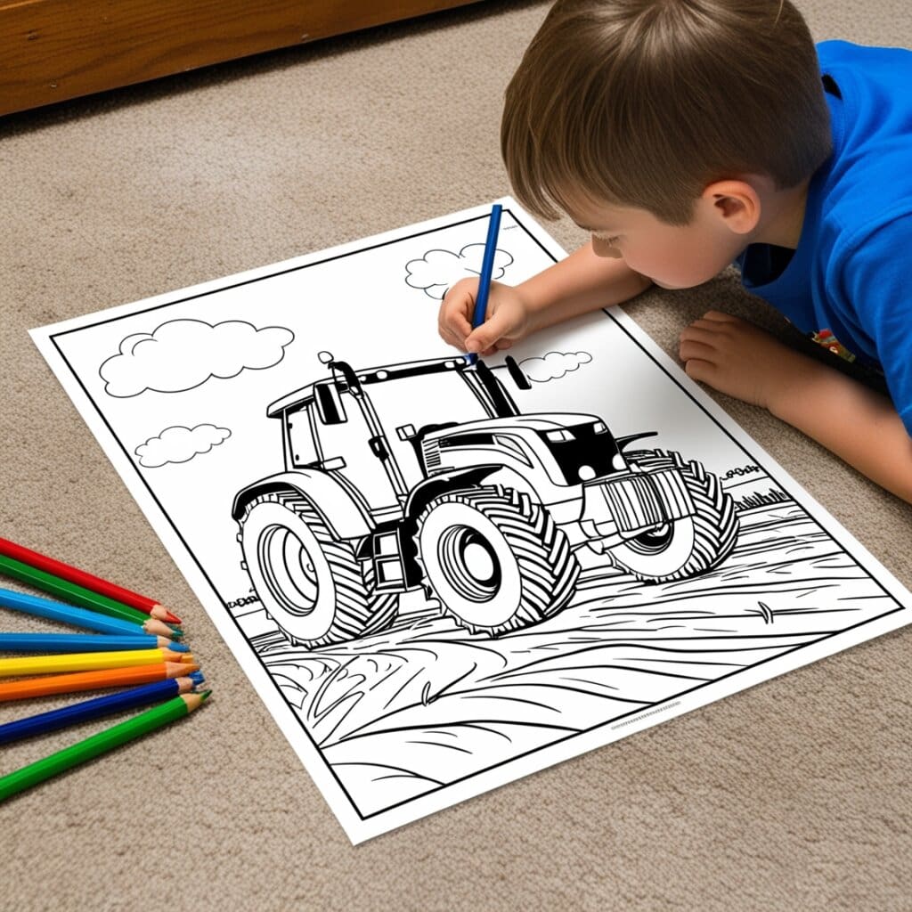 Tractor coloring pages 4