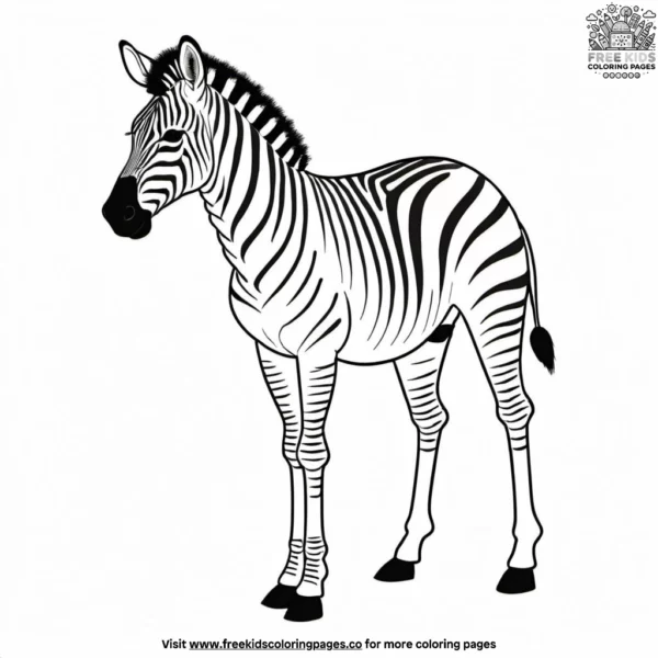 Zebra coloring pages