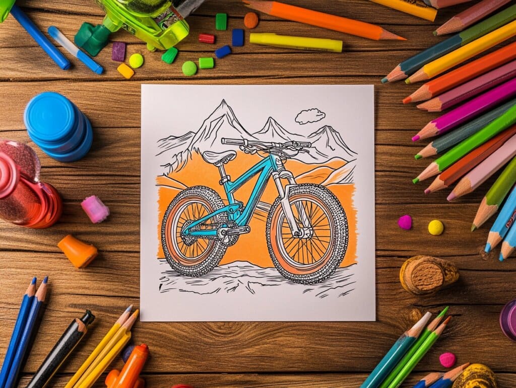 Bike coloring pages 1