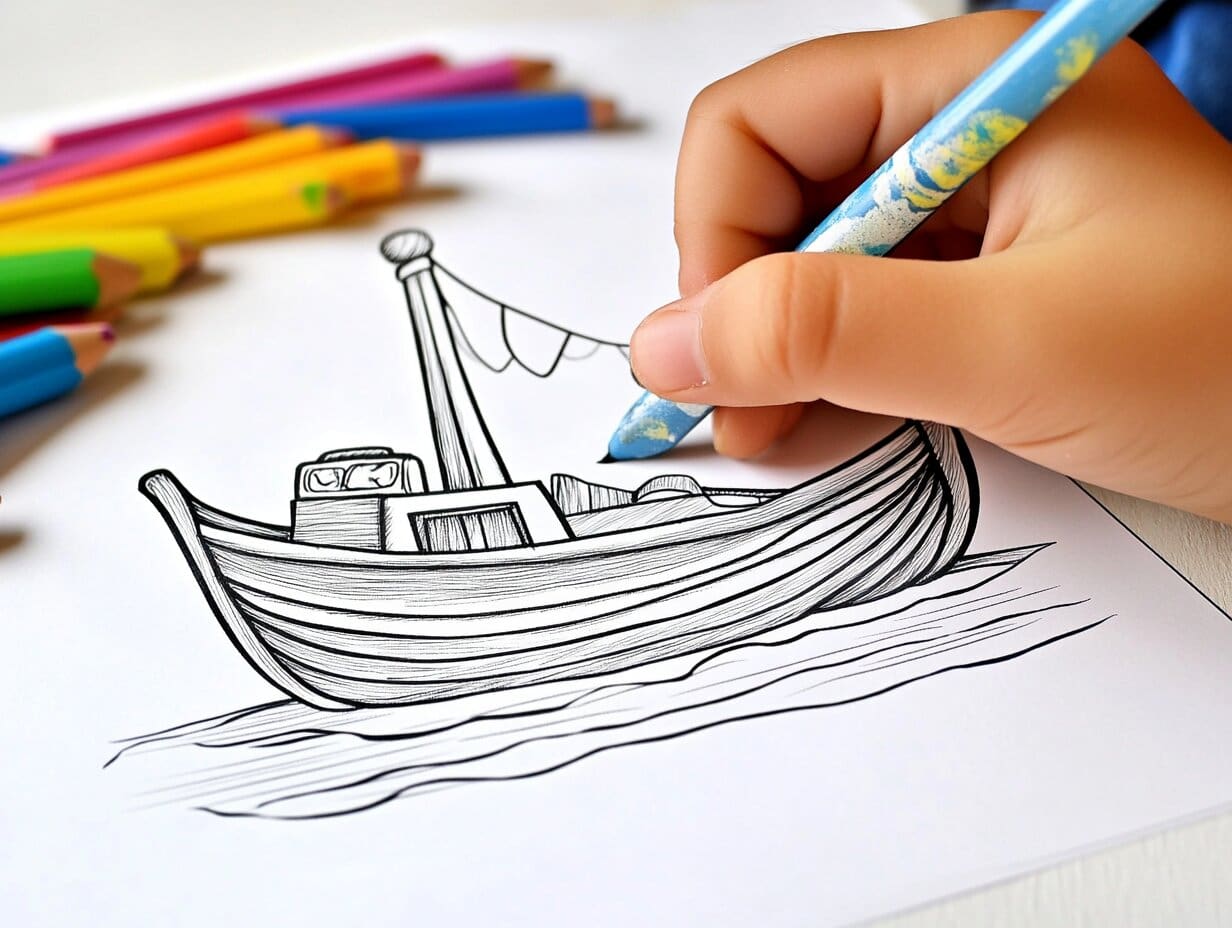 boat coloring pages tag image