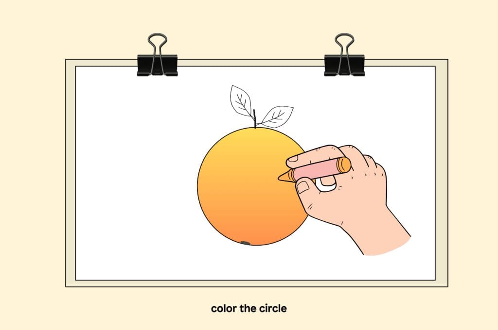 How to draw orange