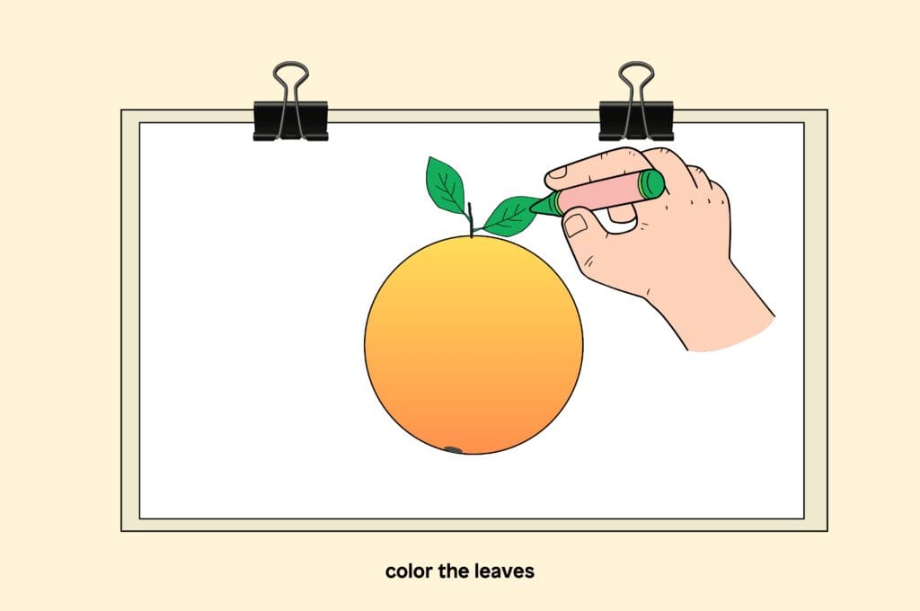 How to draw orange