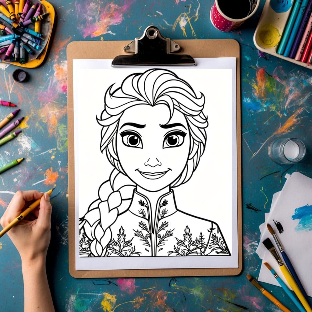 Frozen coloring pages 11