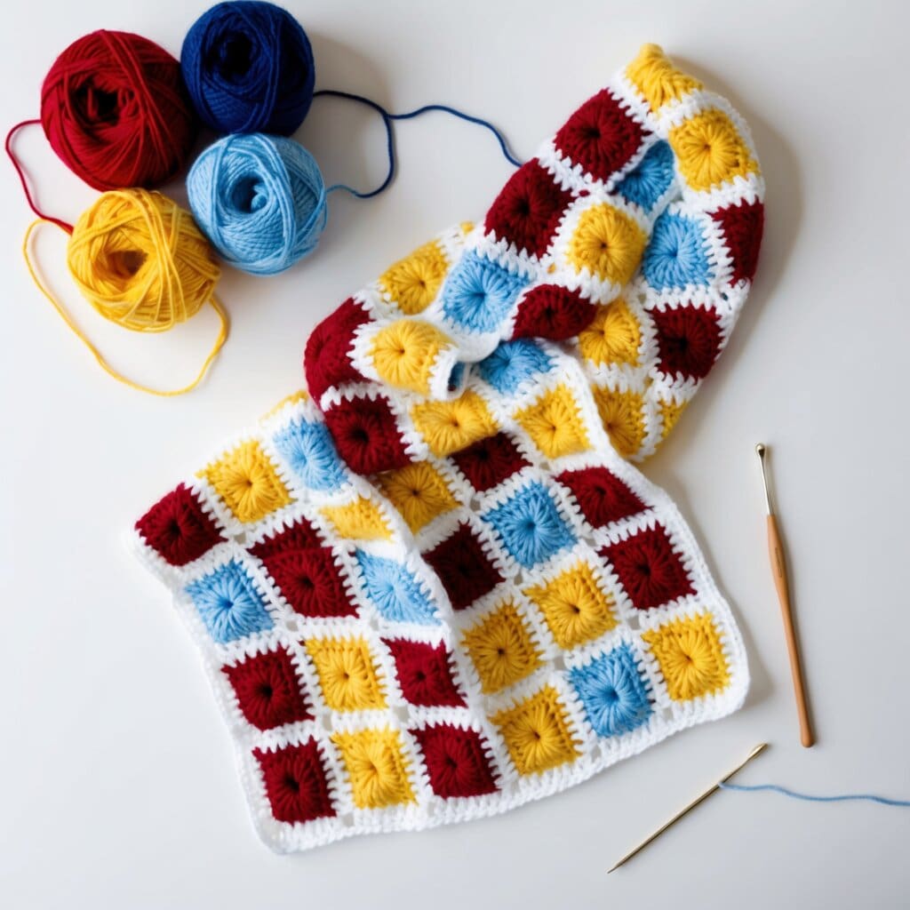 Granny square scarf 3