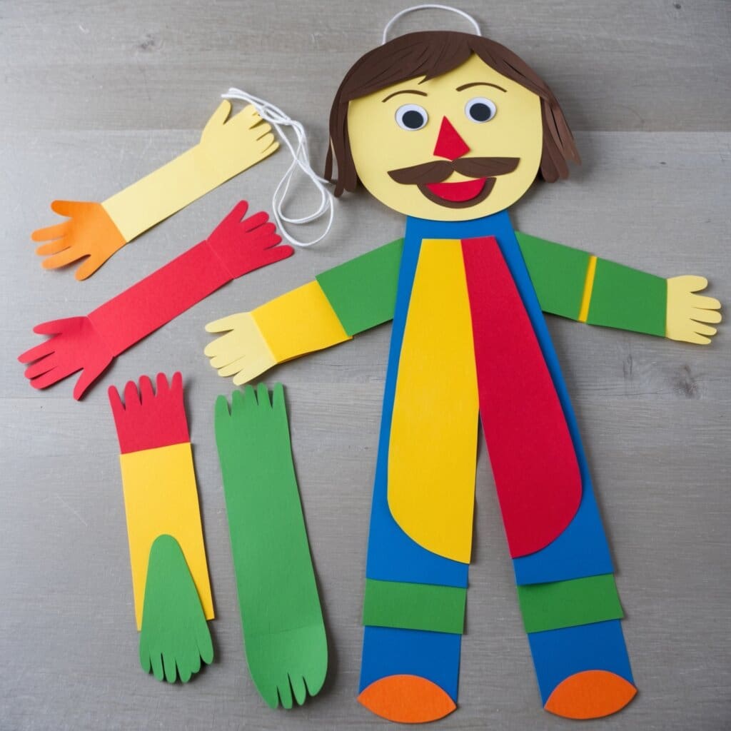 How to make a paper puppet example 2