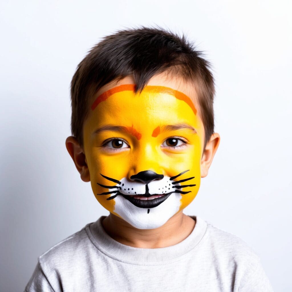 Lion face paint easy 2