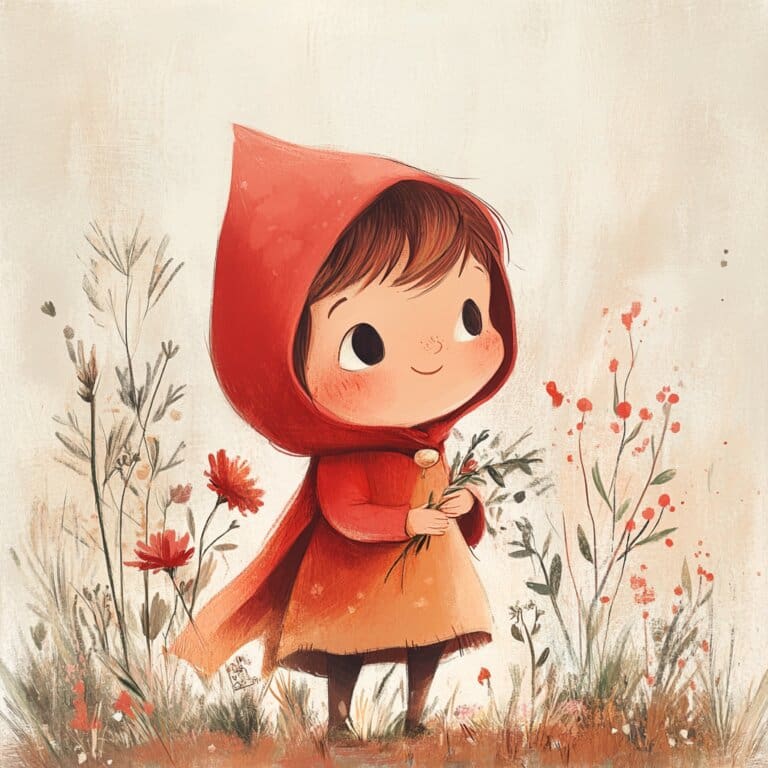 A kid friendly/childish and cute image of a fairy tale character