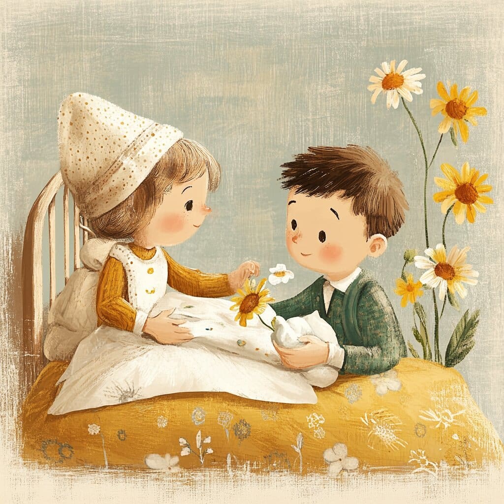 A kid friendly/childlike image of getting well soon