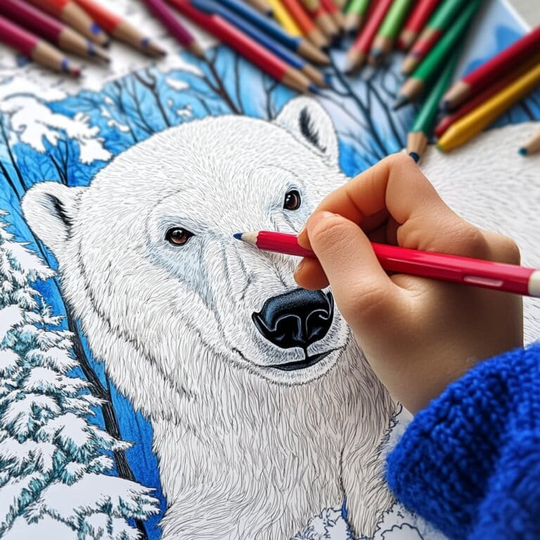 Polar bear coloring pages