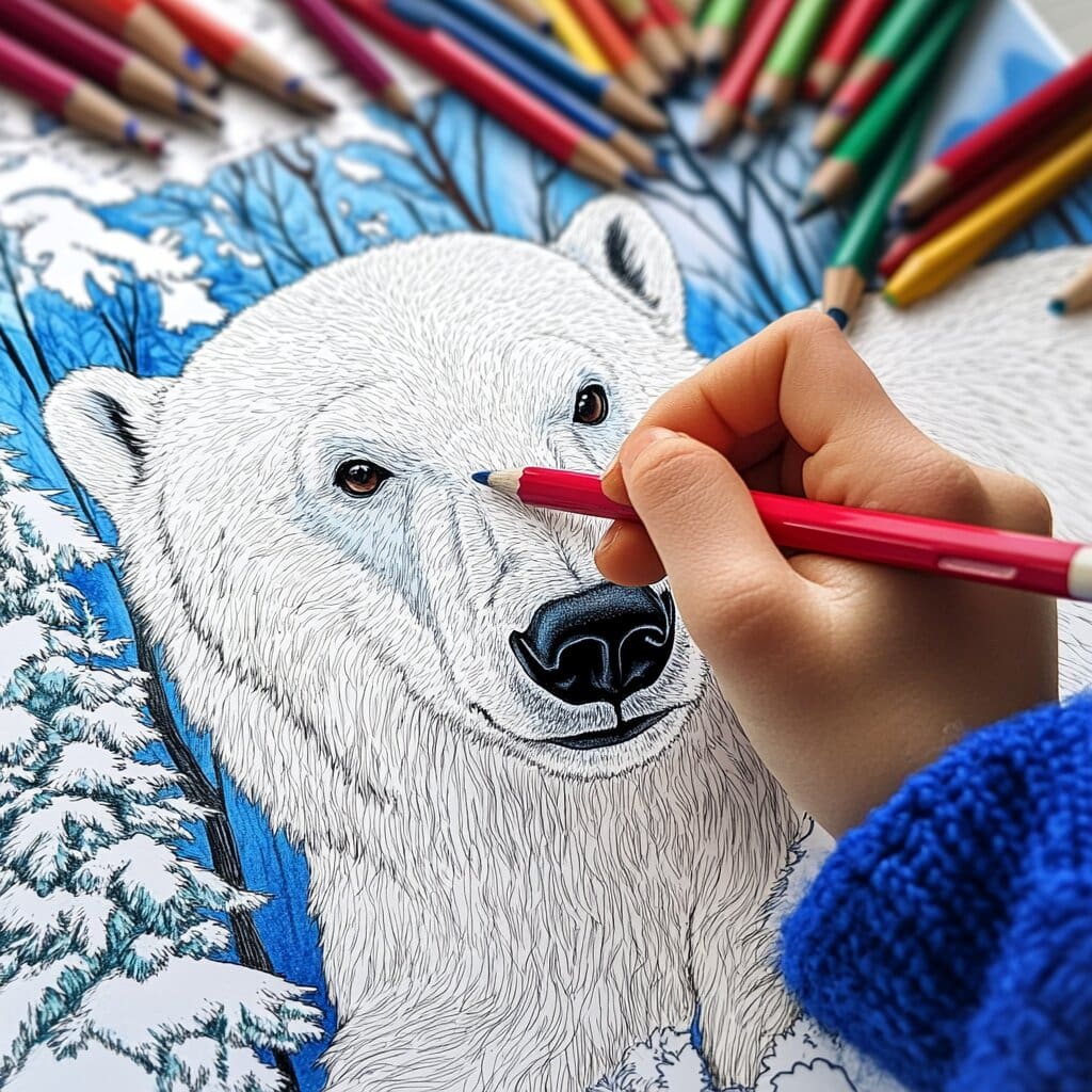 Polar bear coloring pages
