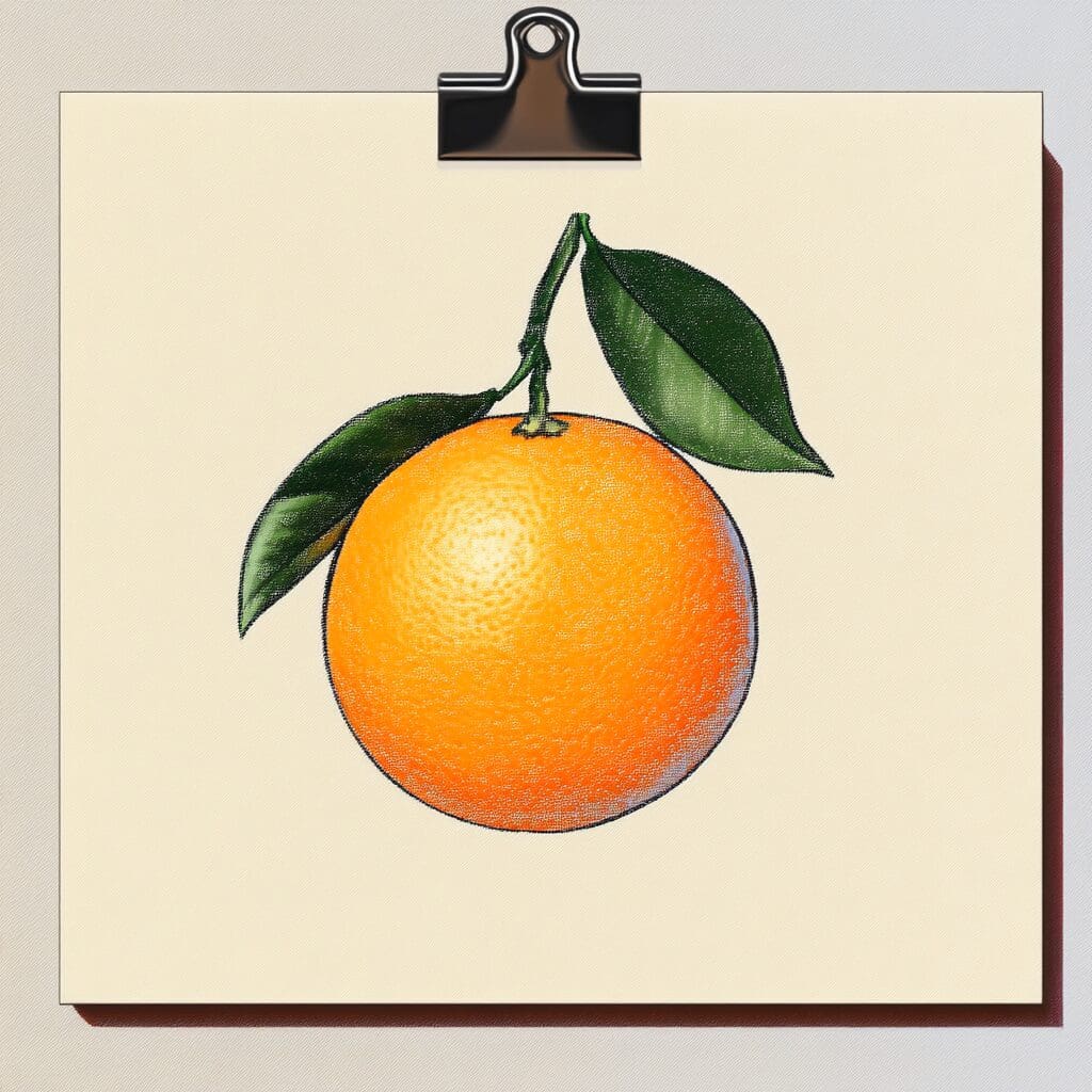 How to draw orange