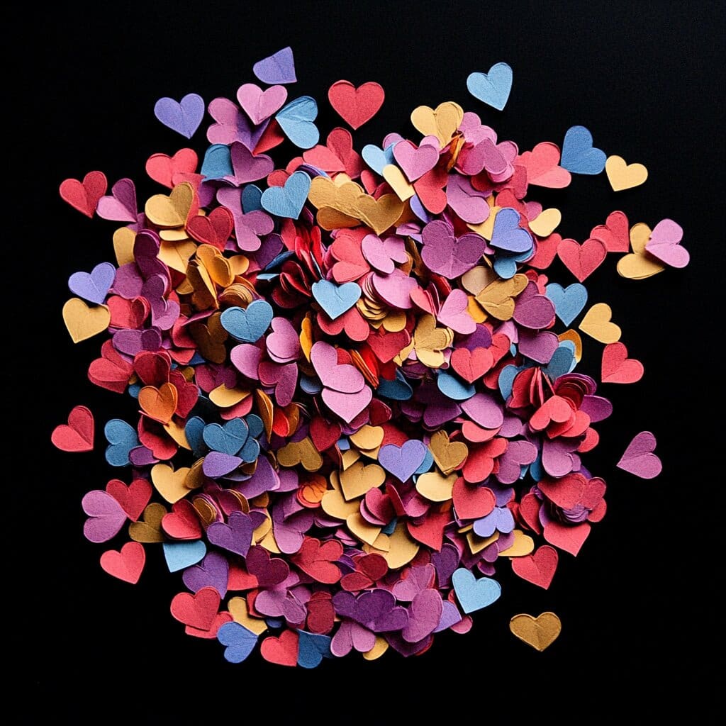 Heart confetti