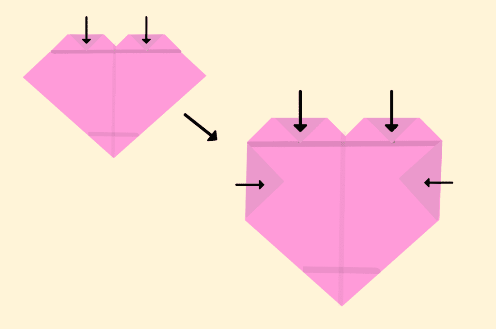 Step six origami heart