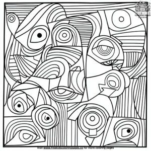 Abstract designs coloring pages