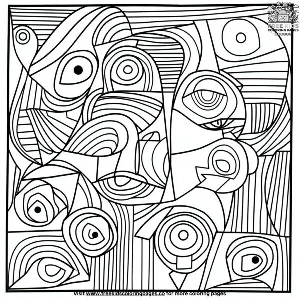 Abstract designs coloring pages