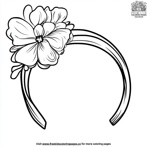 Adorable hairband coloring pages