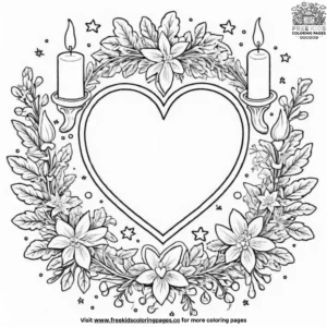 Advent Heart Coloring Pages