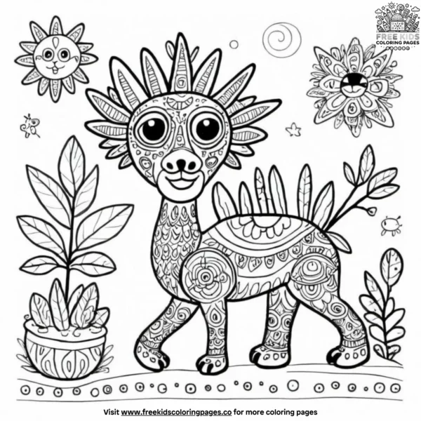 Alebrije fun coloring pages