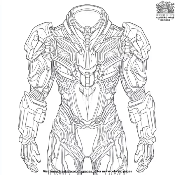 Alien armor plate coloring pages