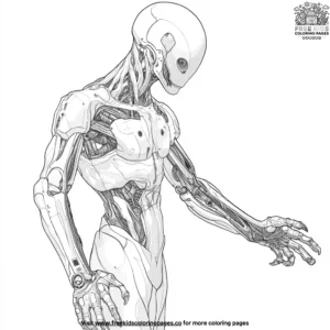 Alien Biomechanical Arm Coloring Pages