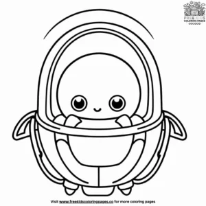 Alien Capsule Coloring Pages