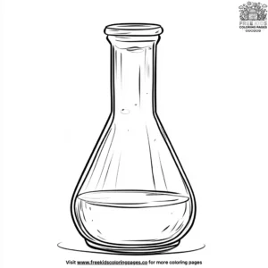 Alien Chemical Flask Coloring Pages