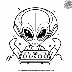 Alien Communication Device Coloring Pages