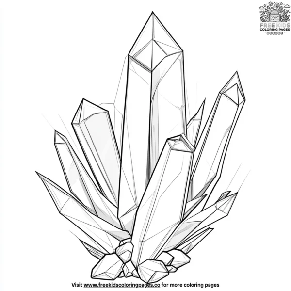 Alien crystal coloring pages