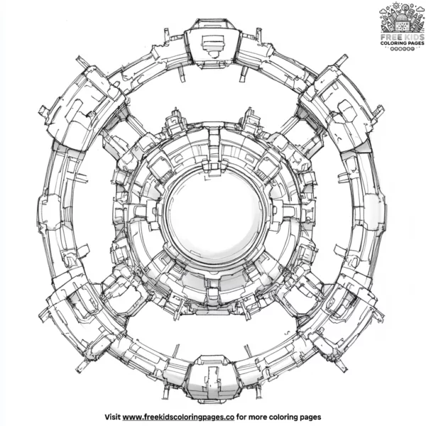 Alien energy core coloring pages