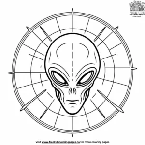 Alien Energy Shield Coloring Pages