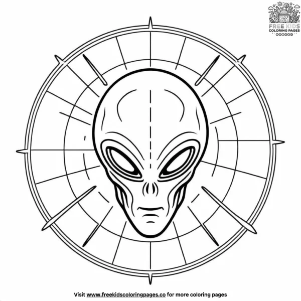 Alien energy shield coloring pages