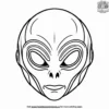 Alien Face Mask Coloring Pages