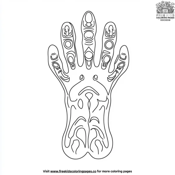 Alien footprint coloring pages