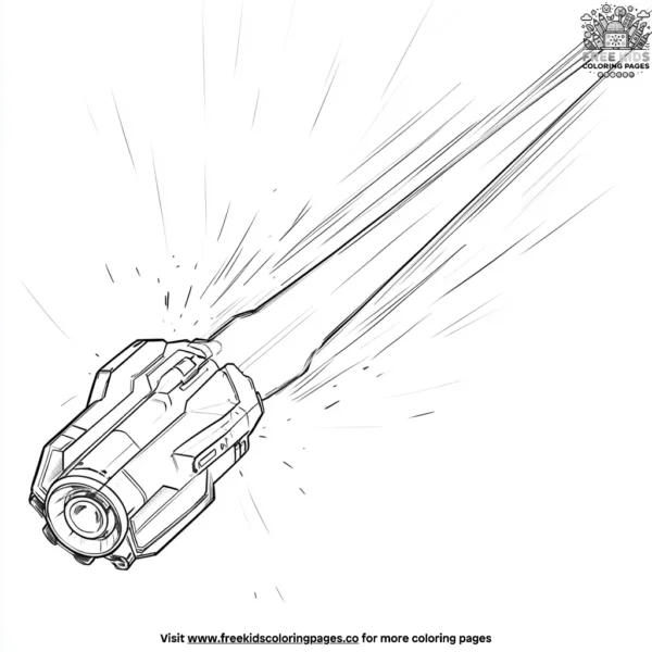 Alien laser beam coloring pages