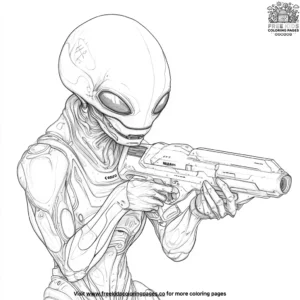 Alien Laser Gun Coloring Pages