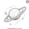 Alien Orbiting Planet Coloring Pages