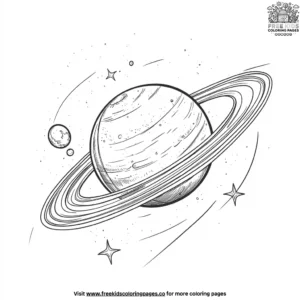 Alien Orbiting Planet Coloring Pages