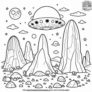 Alien Rock Formation Coloring Pages