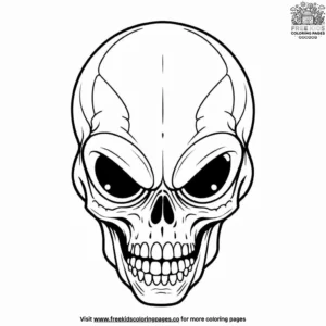 Alien Skull Coloring Pages