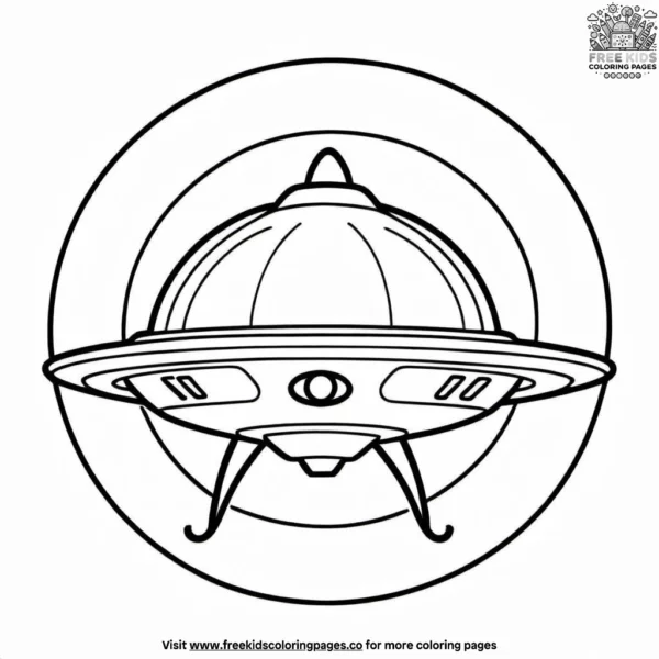 Alien spaceship coloring pages