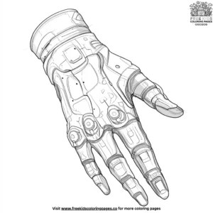 Alien Spacesuit Glove Coloring Pages