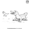 Alligator Chasing Birds Coloring Pages