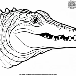 Alligator head coloring pages