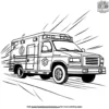 Ambulance in Action Coloring Pages