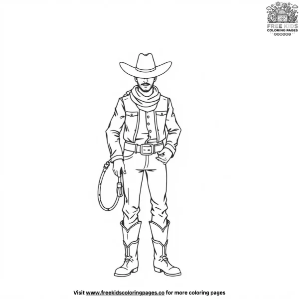 American cowboy coloring pages