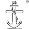 Anchor and Cross Coloring Pages