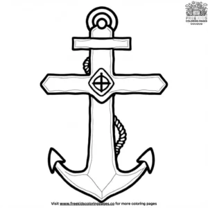 Anchor and Cross Coloring Pages