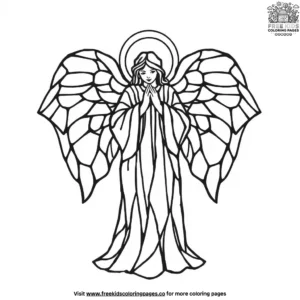 Angel Stained Glass Coloring Pages