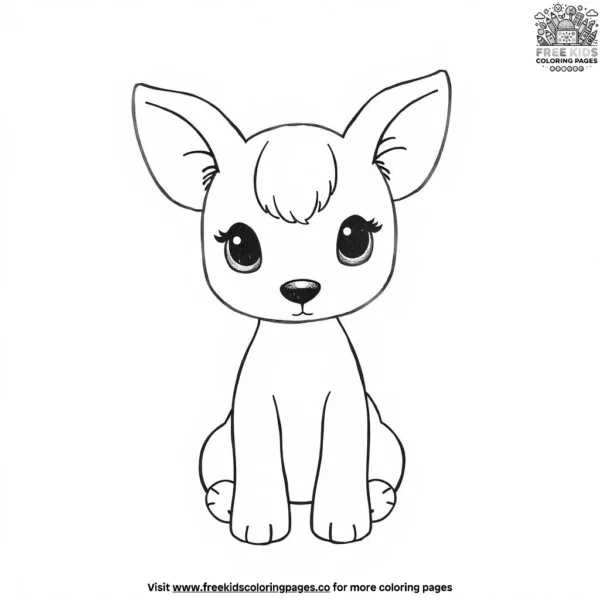 Animal doll with floppy ears coloring pages