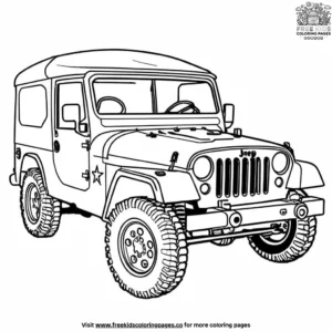 Army Jeep Coloring Pages